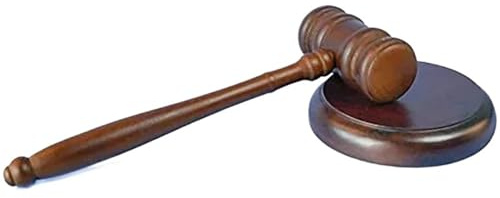 Martelli da giudice in legno, Maglio for aste con martello da giudice in legno for tribunale avvocato, manico 25,9 cm