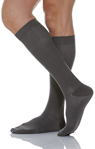 RelaxSan 920-new (Grå, Sz.5) Strumpor, inhållande, unisex, bomull, gradvis kompression 22-27 mmHg