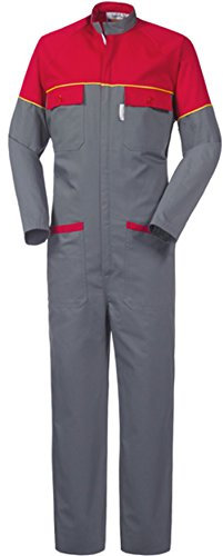 take time/lancelot Tuta da Lavoro Grigio E Rosso Collo Coreana X Meccanici Gommisti A42707 (XXL)