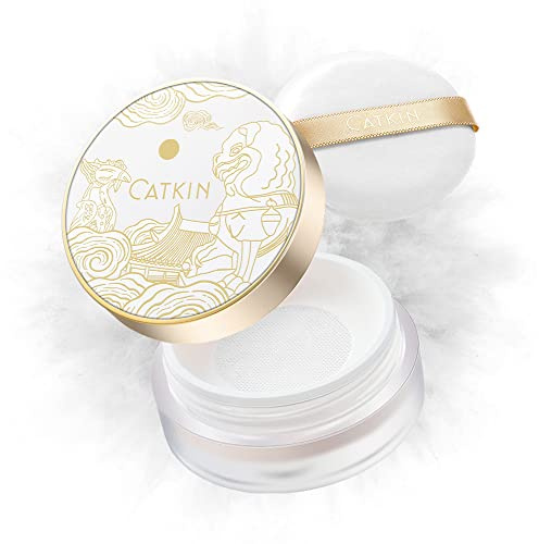 CATKIN Dreamworld Poudre de fixation libre, poudre légère absorbant l'huile pour le visage pour minimiser les pores et les ridules, crée un effet de mise au point douce, naturelle, 7,5 g (C02)