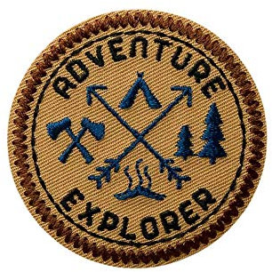 Mono-Quick Bügelbild Aufnäher Patch Applikation zum Aufbügeln Outdoor Adventure Explorer 5,3 cm