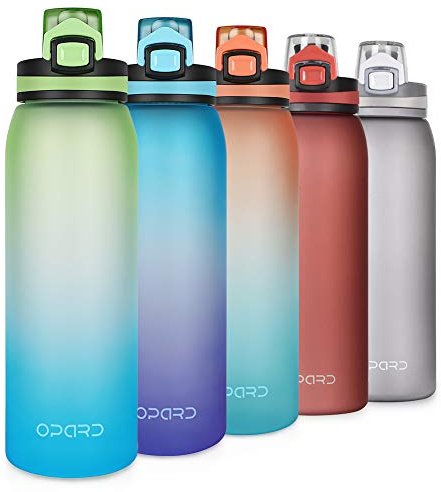 Opard Trinkflasche Sport 900ml -Wasserflasche aus Tritan BPA-Frei, Auslaufsicher Sportflasche für Kinder, Sport, Fitness, Fahrrad, Fußball, Outdoor