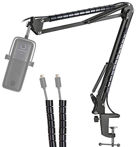 YOUSHARES Support Microphone Wave 3 - Wave 1 Bras Micro avec Professionnel Réglable Tube de Fixation Compatible avec Wave 3 / Wave 1 USB Micro pour Streaming, Podcasts, Gaming