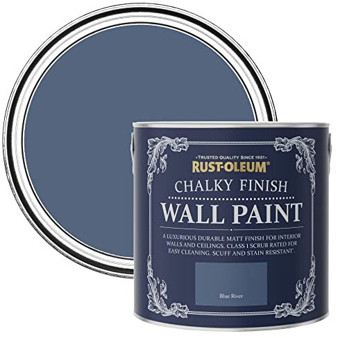 Rust-Oleum Blue Matt Emulsion Wall Paint - Blue River 2.5L