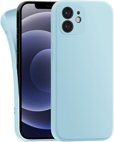 MyGadget Case for iPhone 12 - Cover Ultra Thin TPU - Soft Touch Rubber & Anti-Scratch Shell - Flexible Silicone - Matte Light blue