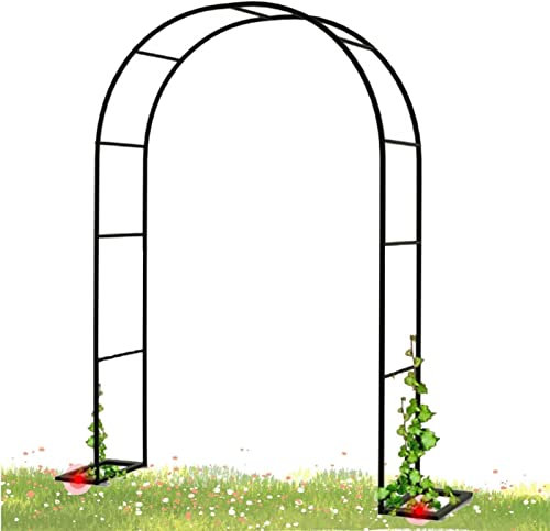 Arche Jardin Aluminium Largeur, Arche À Rosiers Métal, Filet À Plantes Grimpantes, Filet de Treillis, pour Récolte de Concombres, Légume, Vignes, Plantes Grimpantes,W1.8mxH2.2m