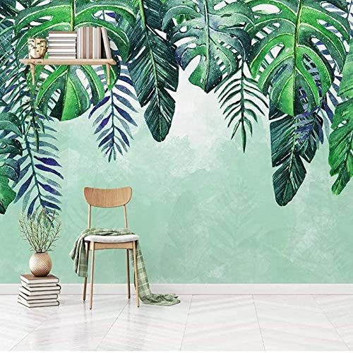 3D Feuilles Vertes De Plantes Tropicales Papiers Peints Grands Autocollants, Papiers Peints Amovibles | Papier Peint Autocollant 3D Pour Chambre D'Enfant, Salle À M 400 (largeur) x 280 (hauteur) cm