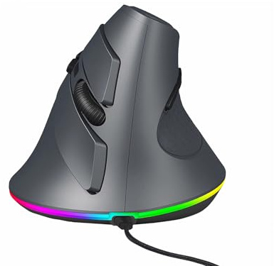 YOCUNKER Souris Verticale Filaire USB 11 RGB Rétro-éclairage 7200 DPI Souris Optique Ergonomique Réglable 6 Boutons Réduire la fatigue du Poignet Compatible avec MacBook/PC/Ordinateur