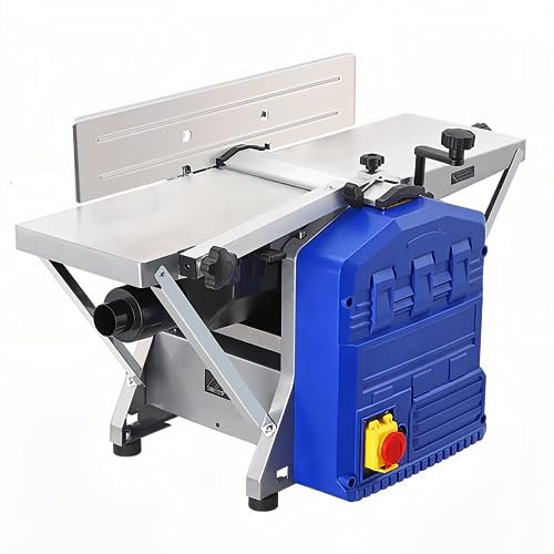 PioneerWorks Power Benchtop Planer, 1250W Wood Planer, Dual Planing Function, 29*8 Worktable Thickness Planer with Low Noise and Low Dust Planing, for both Hard & Soft Wood Planing & Thicknessing