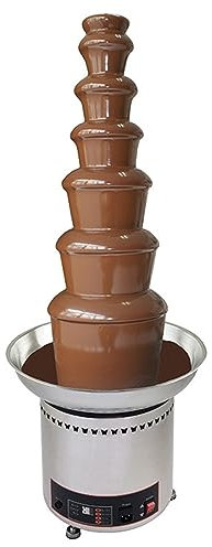 ALSUP Fuentes de Chocolate, 4/5/6/7 Niveles Fuente de Chocolate eléctrica Fondue Cascada de Acero Inoxidable máquina de fusión para cocinar Hogar Comercial Boda Cumpleaños Navidad,7-Tier