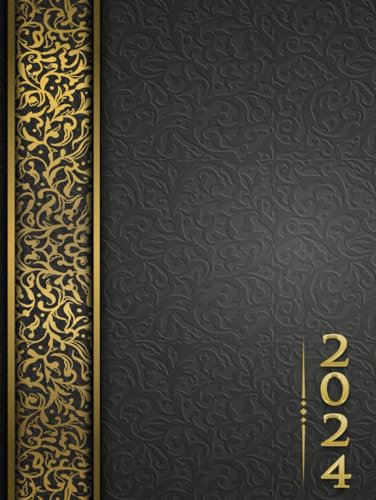 2024: Kalender 2024 Buchkalender 1 Tag 1 Seite I Kalenderbuch 2024 12 Monate Von Januar Bis Dezember I Jahresplaner | Din A4