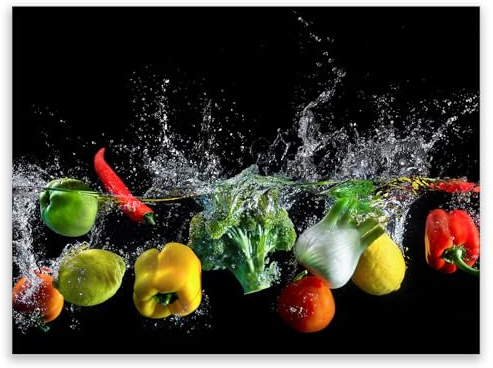 SMTDeco Protection plaque de cuisson, vitrocéramique, verre trempé, pour cuisinières électrique, à induction,planche à découper 70x52 cm une pièce Eau Végétale Noir (111997)
