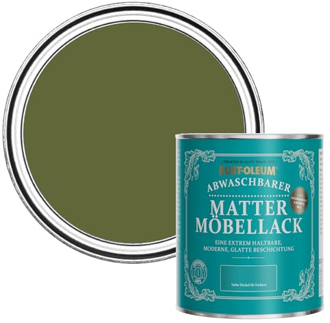 Rust-Oleum Peinture Verte Mate & Lessivable pour Meubles, Finition Mate - Jasper 750ml