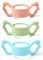 JNAWA 3Pieces Baby Bottle Handle Silicon Baby Bottle Holder Wide-Neck Baby Bottle Handle Feeding Bottle Grip Handle for Baby Self Feeding