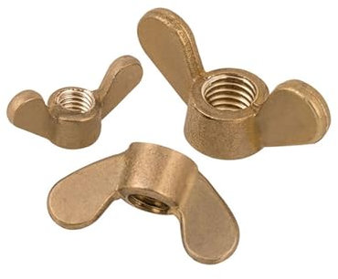 5/10PCS M3 M4 M5 M6 M8 M10 M12 Copper Wing/Brass Butterfly Nut Standard Bolts & Screws (Color : 10PCS, Size : M4)