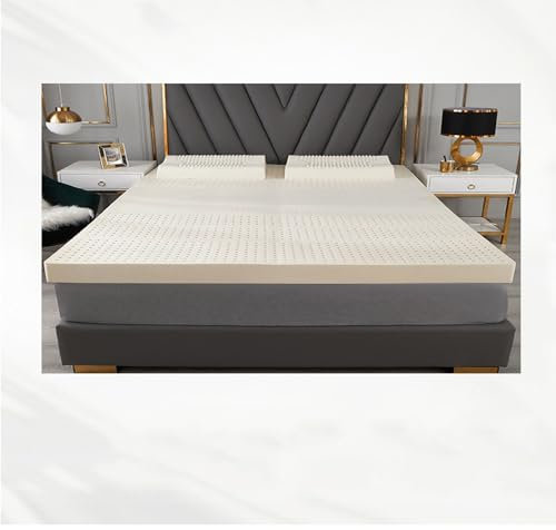 TFDRSEXVD 100% Naturlatex-Matratzen, atmungsaktive und Bequeme Matratzenauflagen gegen Rückenschmerzen, 3 Zoll,Flat Type,7.5x70x140cm