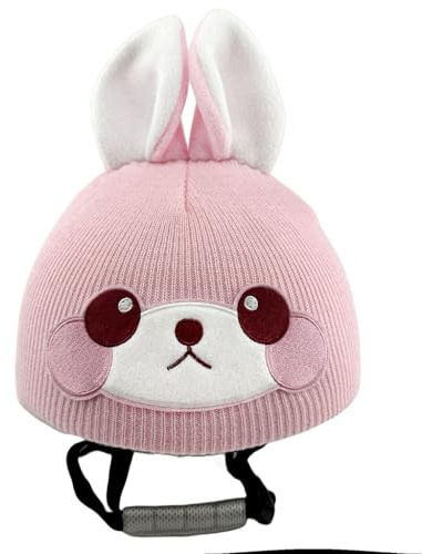 Girls Outdoor Sports Helmet Covers, Winter Ski Knit Windproof Warm Hat, Men Women Youth Fun Rides (Helmet Not Included)-B