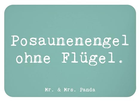 Mr. & Mrs. Panda Kühlschrankmagnet Spruch Engel Posaune - Geschenk, Musikinstrument, haftmagnet, Leidenschaft, Instrument, Musikerwitz, Lernen, küchenmagnet, whiteboardmagnet, Musik, Musiker, Magnet
