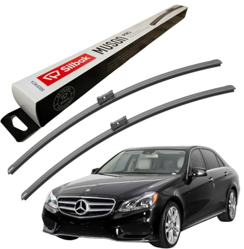 Silbak Windscreen Wipers, fits for MERCEDES E-CLASS (03/2014-09/2016) Front Wiper Blades, 600mm/600mm