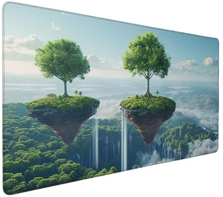Hartes Gaming Mauspad 1000x500mm, Optimiert für Gaming-Sensoren, Geringe Oberflächenreibung, Wasserdicht Rutschfeste Schreibtischunterlage, Mac-PC-Gaming-Zubehör, Mousepad XXL Blau (Landschaft) V-H