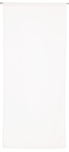 LINDER Voilage Vitrage - Passe Tringle - Blanc Azuré - 100x100cm - 100% Polyester - Certifié Oeko -TEX - Tissé et Teint en France - Collection Etamine Givrée