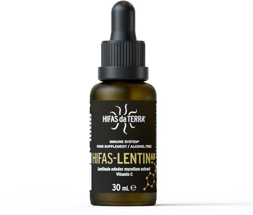HIFAS DA TERRA - HIFAS-Lentinan Extracto Puro Líquido de Shiitake con Vitamina C - Refuerzo Inmunológico, Antioxidante, Formato Líquido de Fácil Absorción - 30 ml