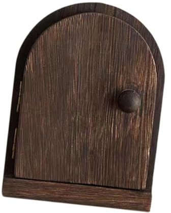 KESOTO Cubierta de Salida de Puerta de Madera para Interruptor de Luz, Protector de Placa de Receptáculo de Fácil Instalación, Marrón Oscuro, Individual