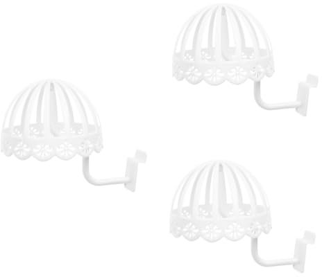 KITANDOVE 3St Hutablage aus Kunststoff coat rack kleiderstangenhalter garderobenständern Hutständer Halter für Perückenständer Aufbewahrungsregal für Babymützen Hutformgestell Plastik Weiß