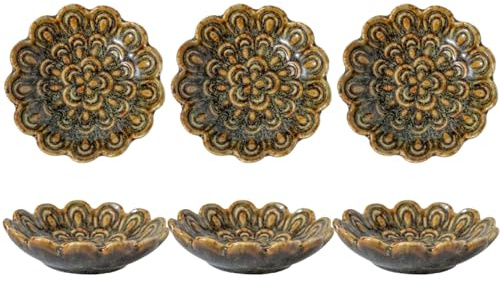 6 Stück Dipschalen Set,Keramik Kleine Schüsseln,Keramik Dip Schälchen Sind Langlebig,Dip Schalen Set Für Snackschalen,Snack Schalen,Sojasauce,Sushi,Antipasti,Schlüssel,Schmuck,Deko Schale(Gelb Cyan)