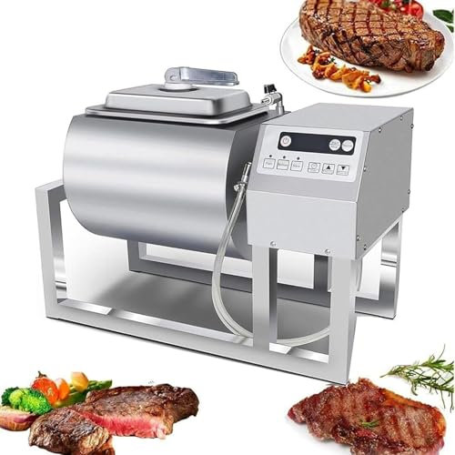 Elektrische Edelstahl-Fleisch & Gemüse mariniermaschine 18L – Automatisch,Geräuscharm & Vertikal für Hähnchen,Rind & Schwein,3 Geschwindigkeiten, Bidirektionale Rotation
