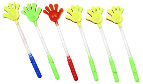 ifundom Aplaudidores Luminosos Manuales, 6 Piezas, Plástico Resistente, Generadores De Ruido para Fiestas, Accesorio De Animación para Cumpleaños, Eventos Deportivos y Celebraciones