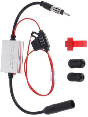 OSOLADY De Antena FM para Automóvil Ant-208, Radio De Automóvil, Señal Mejorada, Voltaje 12-24v, Compatible Vehículos, Uso Coche, Diseño Compacto