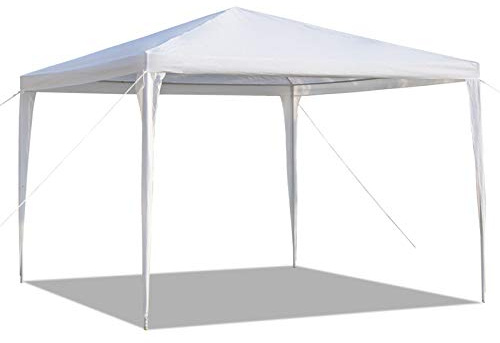 Gazebo portatile impermeabile con lati per giardini,tendone trasparente da giardino,tendone per feste in terrazza all'aperto, tenda bianca per uso domestico