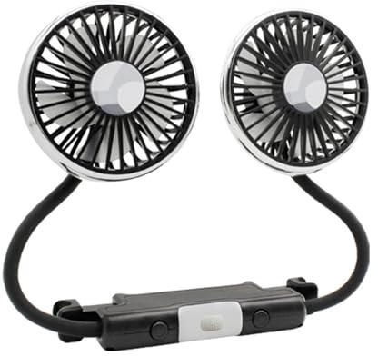 mophrati Ventilador de coche de 12 V con cabezales refrigeración y ABS para el asiento trasero los niños.