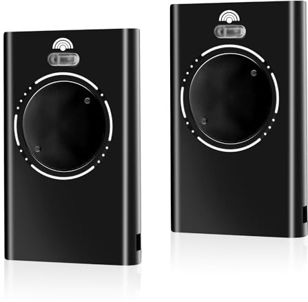Garagentor Fernbedienung, XT2 433 SLH LR 433,92 MHz für FAAC Handsender, 2-Kanal Funkfernbedienung für Torantriebe, Schwarz (2 Stück)