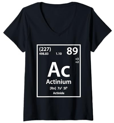 Donna Elemento attinio (Bianco) Maglietta con Collo a V