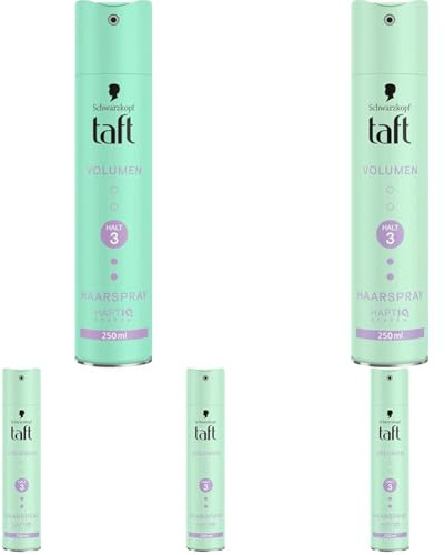 Schwarzkopf Taft Haarspray Volumen (250 ml), Haltegrad 3 Haarstyling für Alle Haartypen, Vegane Formel* (Packung mit 5)