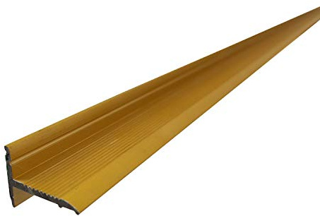ufitec Sockelprofil SK | für saubere Wand- und Türabschlüsse | Ideal für Renovierungen | Länge: 90 | 100 | 150 und 195 cm, Sichtbreite: 18,4 mm, Selbstklebend | Sie kaufen 1 Profil mit (150 cm, gold)