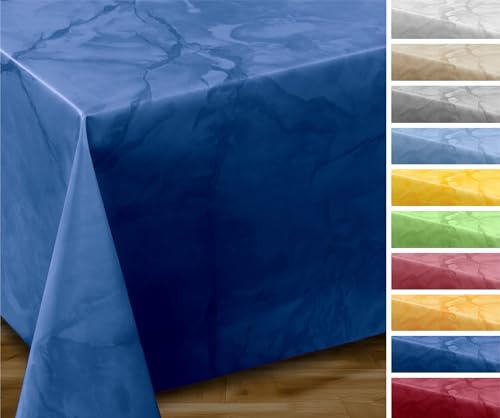 BEAUTEX Wachstuchtischdecke Marmor rund 130 abwaschbar, wetterfest | wasserundurchlässig, pflegeleicht, strapazierfähig, zuschneidbar, edle Optik, ideal für Esszimmer, Garten und Balkon