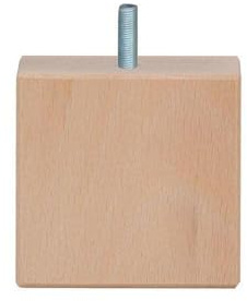 Furniture Legs Europe Möbelfuß Holz Höhe 10 cm (M8) | Hohe Qualität und nachhaltiges Holz mit transparentem Schutzlack