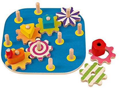 Selecta 62011 Kurbelspaß, Motorikspielzeug, 1 Jahr to 3 Jahre, aus Holz, 20, 5 cm