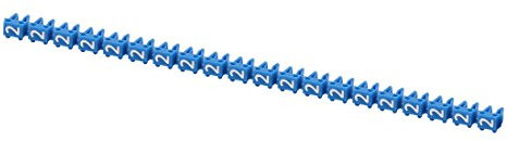 Aexit 20Pcs Cartas' '2' 'Etiquetas de cable de red Marcadores azules para cable de (model: W1185VIX-9284XB) 1.0-3.0mm de diámetro