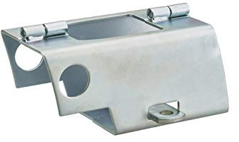THIRARD - Antivol Tête d'Attelage Cadenassable - Acier Zingué - Universel pour Toutes Têtes d'Attelage - Verrouillage Par Cadenas - Sécurisez Votre Remorque - Gris