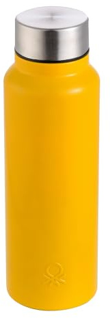 UNITED COLORS OF BENETTON. BE096 Botella Agua 750ml Acero Inoxidable Amarillo Casa Benetton