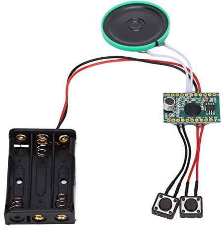 4 Minutes Soundmodul mit Tastensteuerung, Aufnahmespiel DIY Sprachmodul 1 Mal Gespielt für DIY Audiokarten Weihnachtsgeschenkboxen.