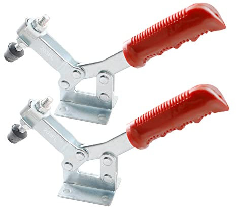 Ohamtes 2PCS Carbon Steel Type 203FL, 500 lbs Holding Force, Quick Release Tool, Hand Toggle Lock Clamp