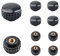 MOROBOR Manopola di bloccaggio con filettatura zigrinata M6, 10 pezzi in plastica nera, set di dadi filettati femmina in ottone, manopola di bloccaggio per attrezzature meccaniche