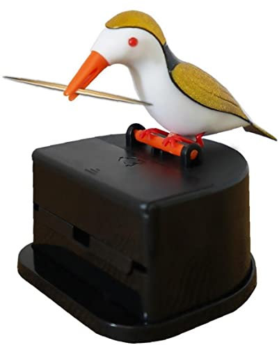 Vepoty Zahnstocher Spender Süßes Vogel Zahnstocher Container Teleskoper Automatik Zahnstocher Zahnstocher Für Zuhause