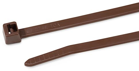 HellerrmannTyton, Bridas de Poliamida 6.6 Estandár, Alta resistencia a la tracción con muy poca fuerza de inserción, 4,6 X 275 mm, Color Marrón, Bolsa de 50 unidades