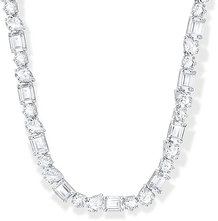 THOMAS SABO Choker mit weißen Steinen in drei Schliffarten Silber 925 Sterlingsilber